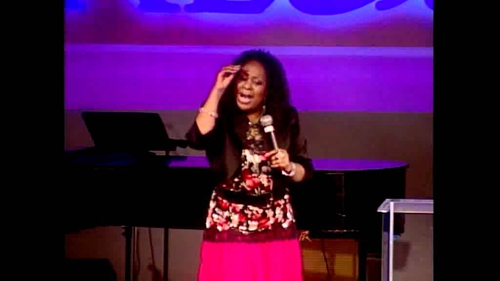 Dr. Cindy Trimm speaking at the Royal Beauty Women's Conference