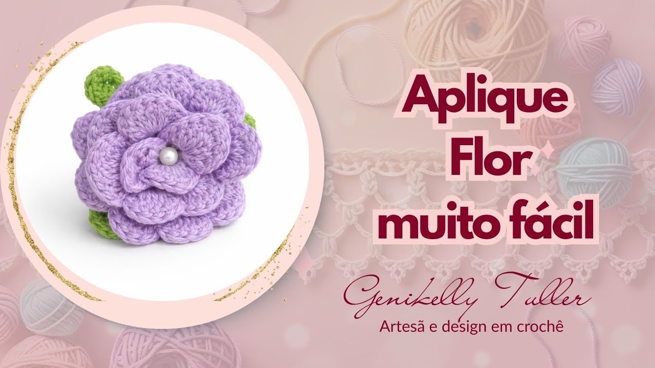 Flor de crochê fácil,  uma flor várias aplicações!