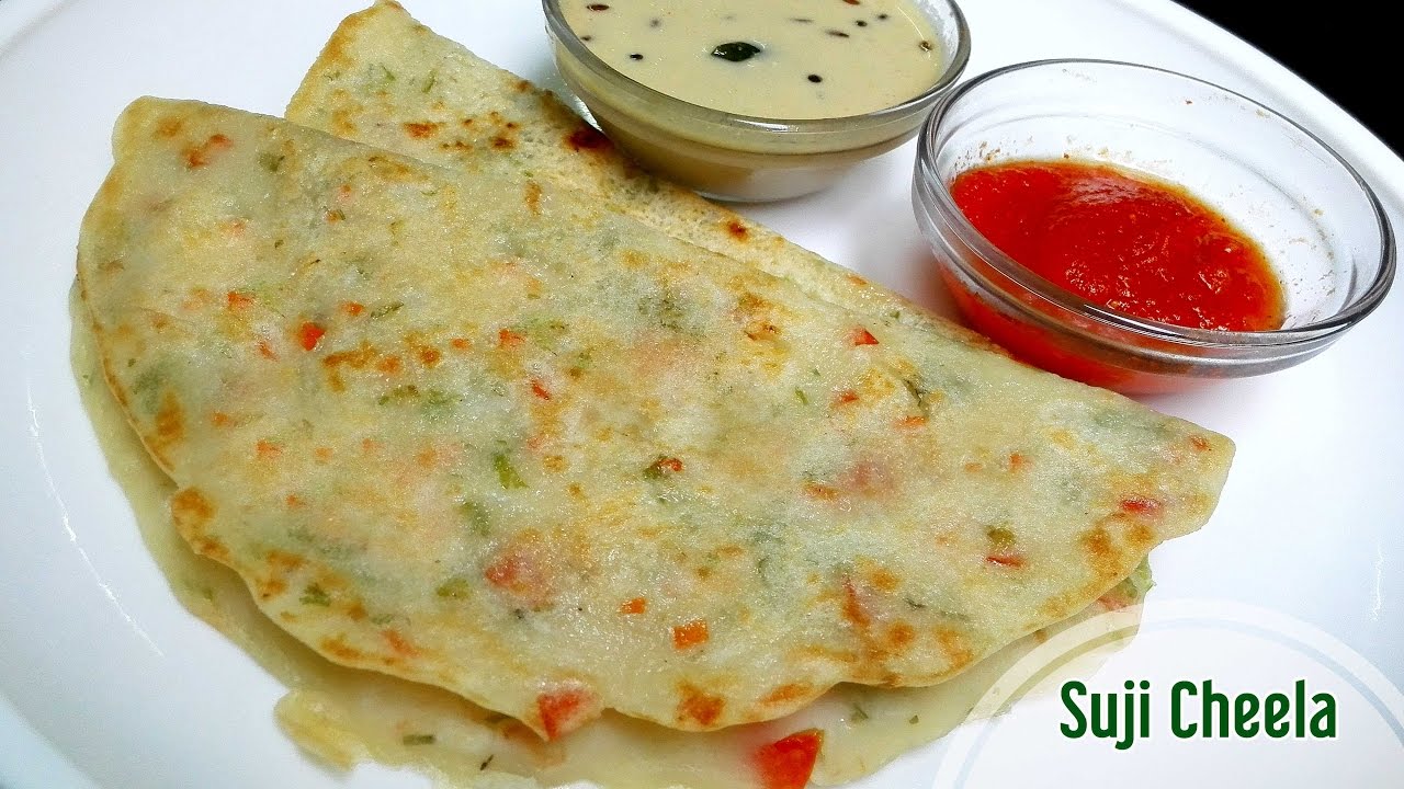 Sooji Cheela Recipe - Instant Veg Rawa Cheela || सूजी चीला