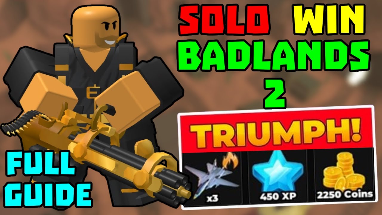 SOLO Badlands 2 победа с Golden Minigunner + полный гайд | TDS Tower Defense Simulator