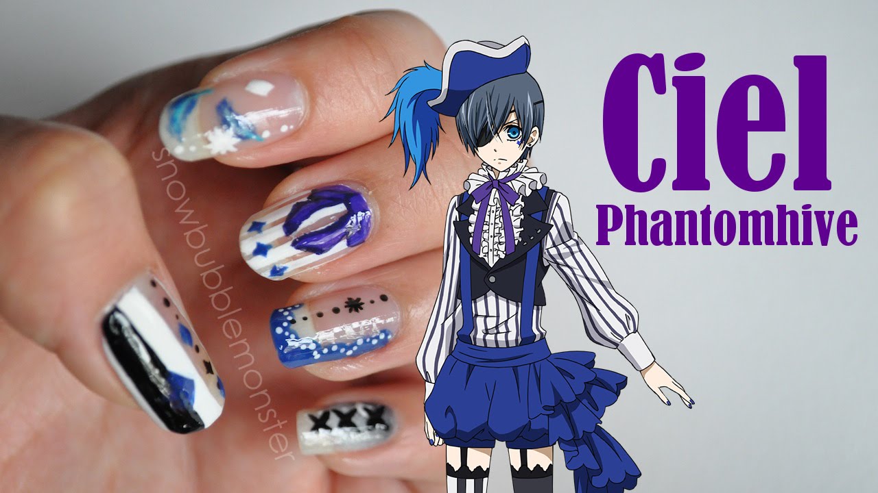 Book of Circus • Ciel Phantomhive Inspired Nails | snowbubblemonster