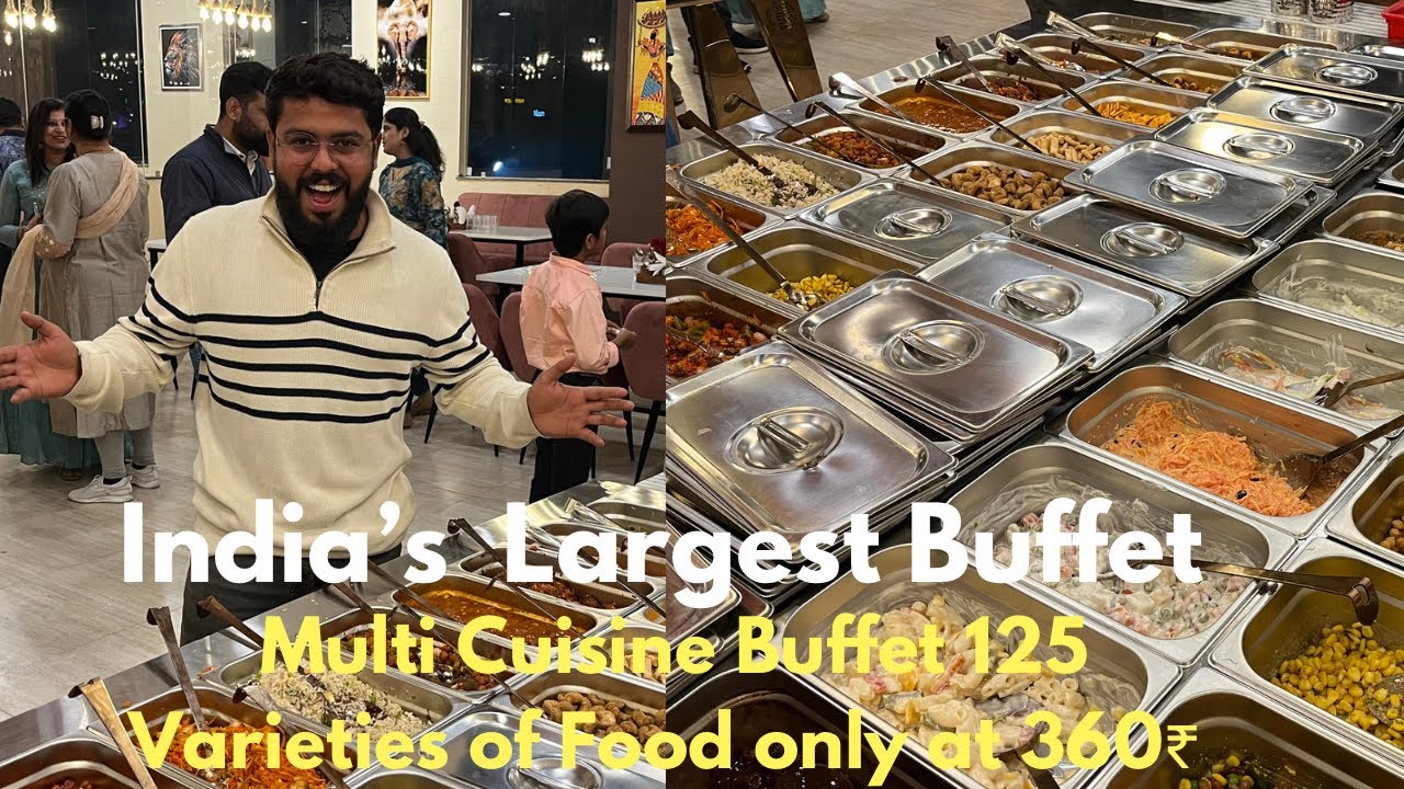 India’s Largest Buffet 125 Varieties of Food | The Real Combo Raipur Chhattisgarh #Vlog12