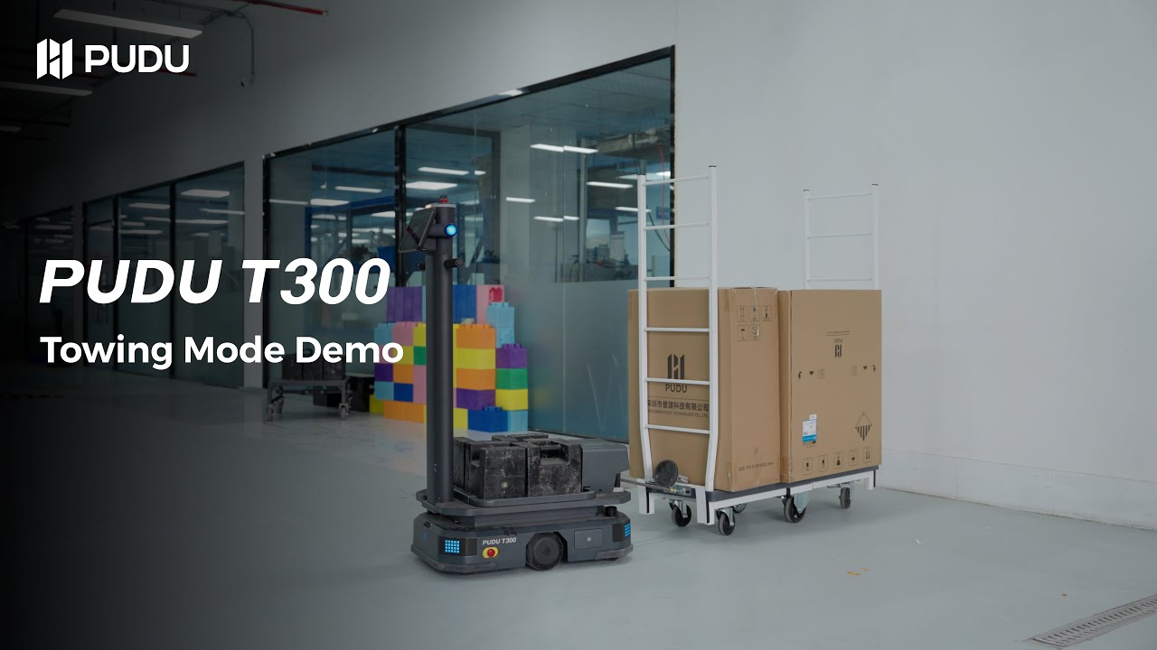 PUDU T300: Towing Mode Demo | Pudu Robotics
