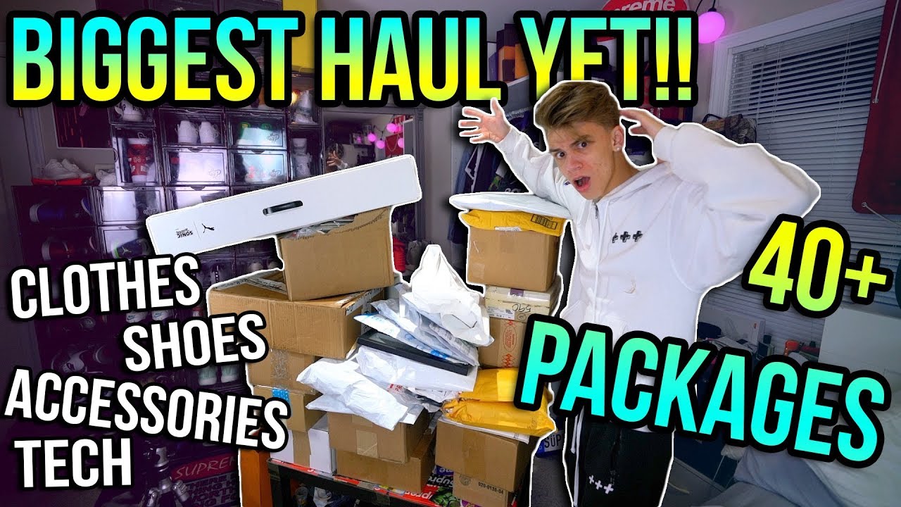 Unboxing 40+ Packages of STREETWEAR and TECH! (MY BIGGEST HAUL EVER!!!) - Blazendary Mailtime #5
