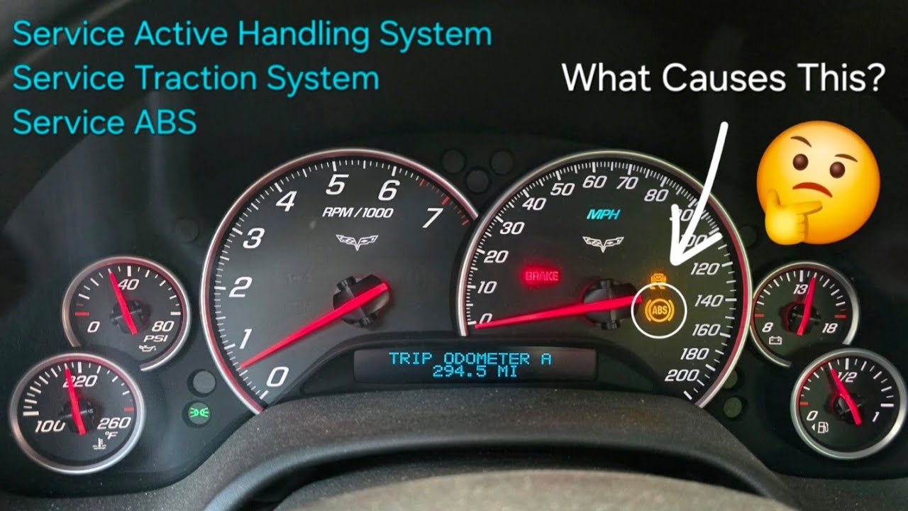 Why does my C6 keep telling me to Service Traction, Active Handling and ABS? 