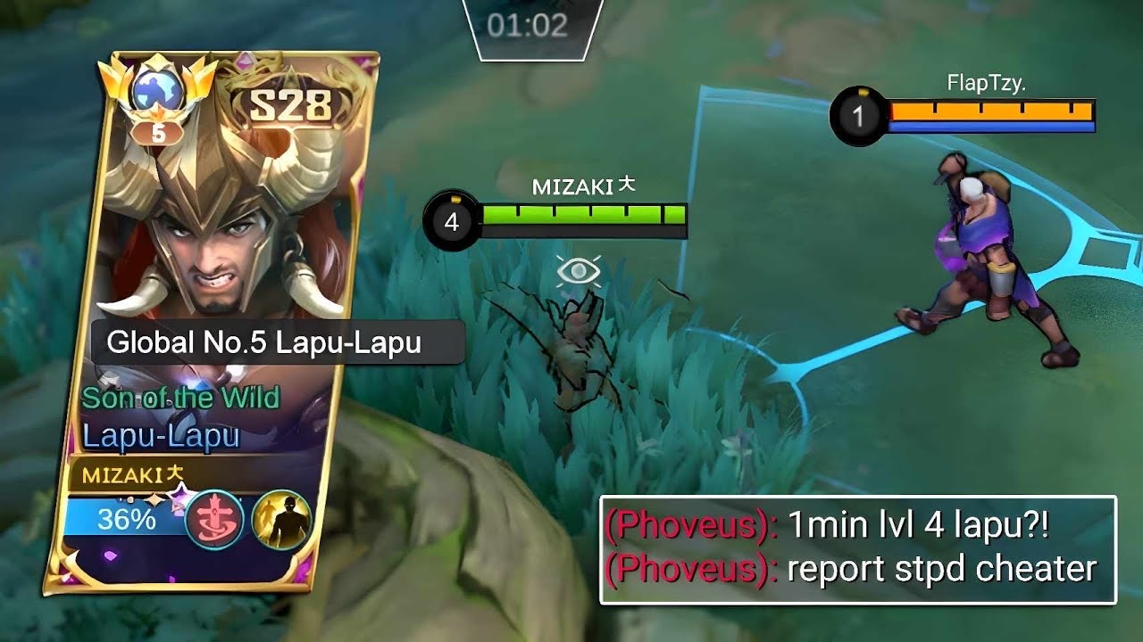TOP GLOBAL LAPU LAPU 1min - level4 NEW ROTATION TUTORIAL 2024!! (must try)