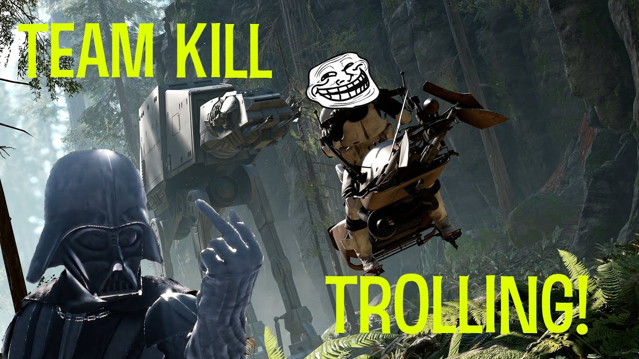 Star Wars Battlefront - Speeder Bike Trolling: Team Kill Montage