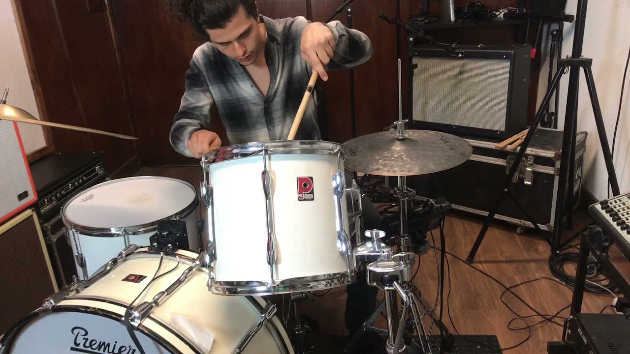 Premier 26x10 vintage bass drum and XPK Birch toms - Soundcheck - Saulo Ferrari