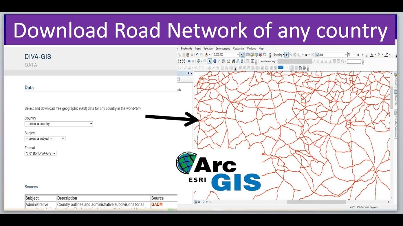 How To Download Road Network Of Any Country For Free | GIS Data Download | Get Shapefile