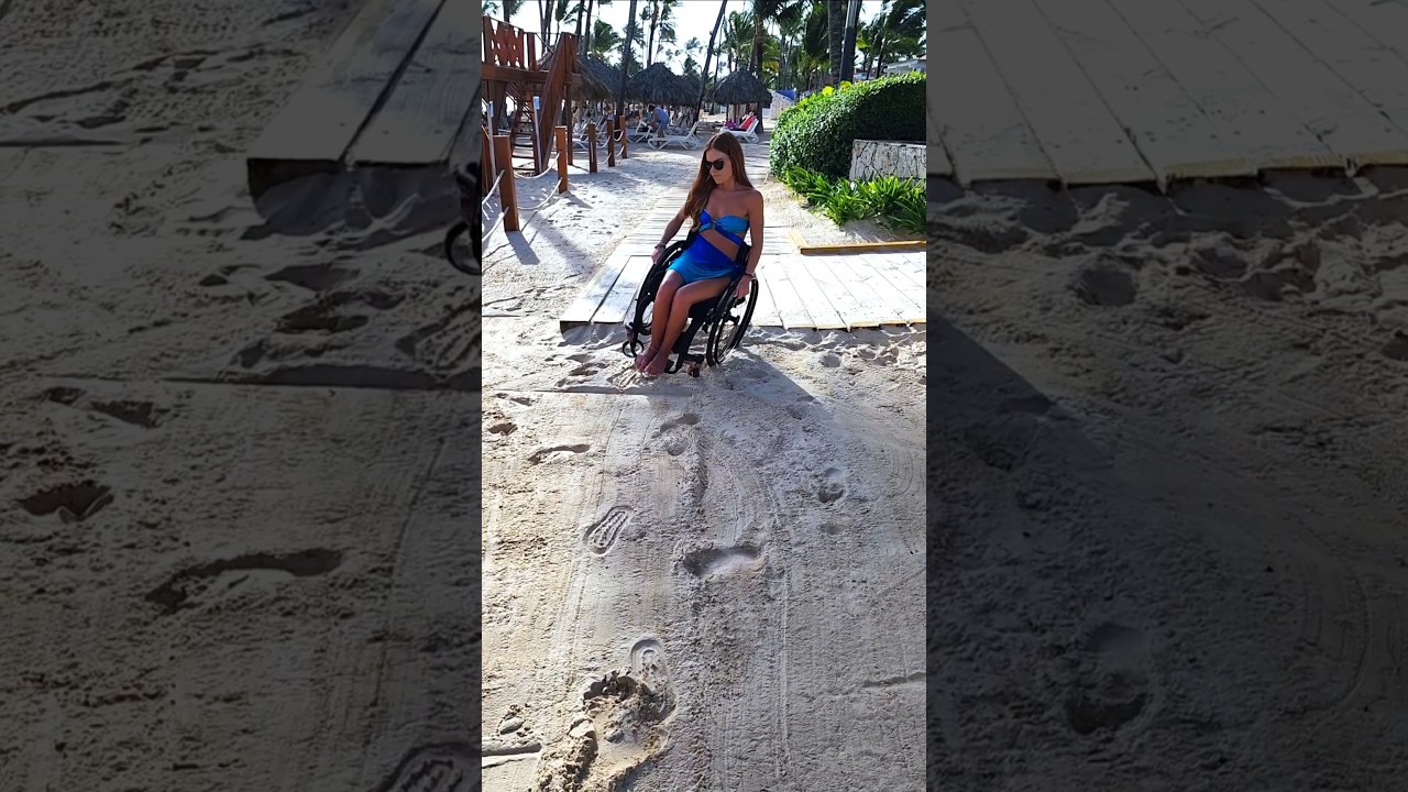 Wheelchair Fails at the Beach. #fail #wheelchair #shortvideo #beach #shorts