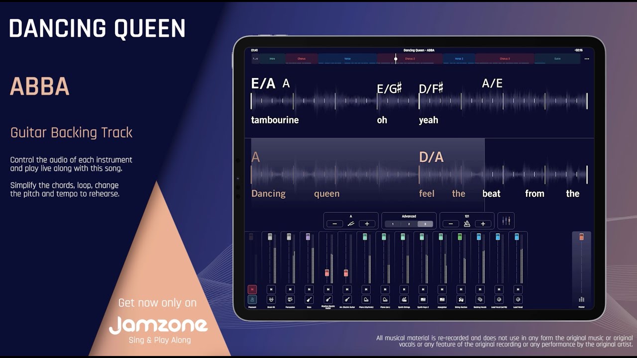 Guitar Backing Track | Dancing Queen - ABBA