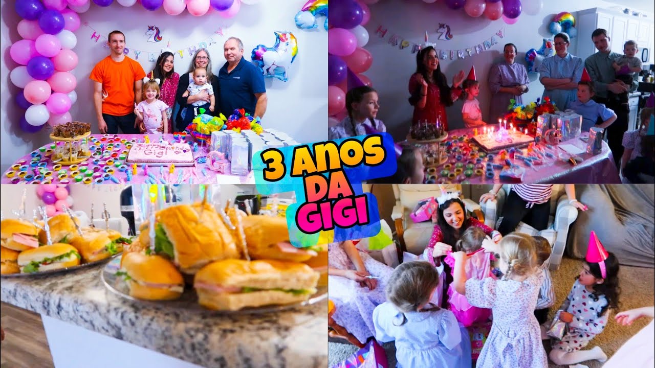 O DIA DA FESTINHA - CORRERIA COM A DECORAÇÃO- FAZENDO OS SANDUÍCHES- ABRINDO OS PRESENTES-MUITO AMOR