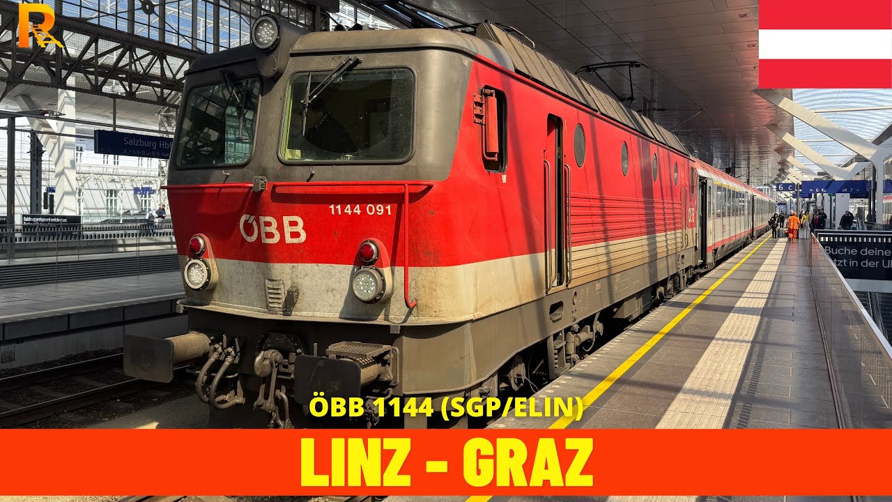 Cab Ride Linz Hbf to Graz Hbf (ÖBB, Austria, May 2025) train driver's view 4K
