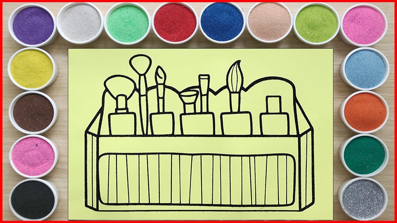 Relaxing painting moon cake and make up set (Chim Xinh channel)