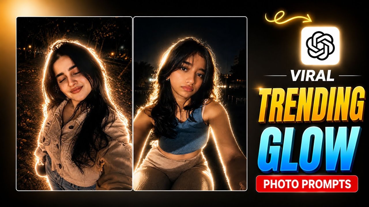 🔥 ChatGPT Viral Glow Effect Prompt 2026 | Make Trending Photos in 1 Click 😱