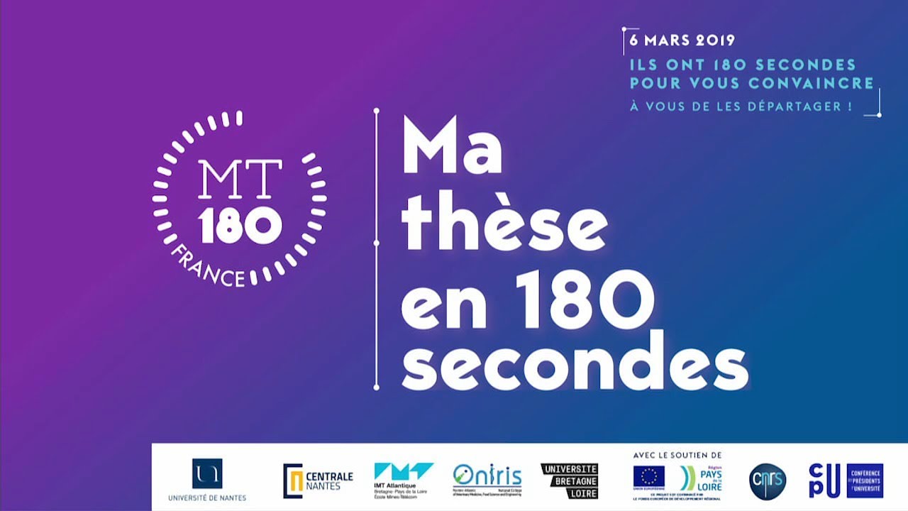 Ma thèse en 180 secondes 2019 - Finale nantaise
