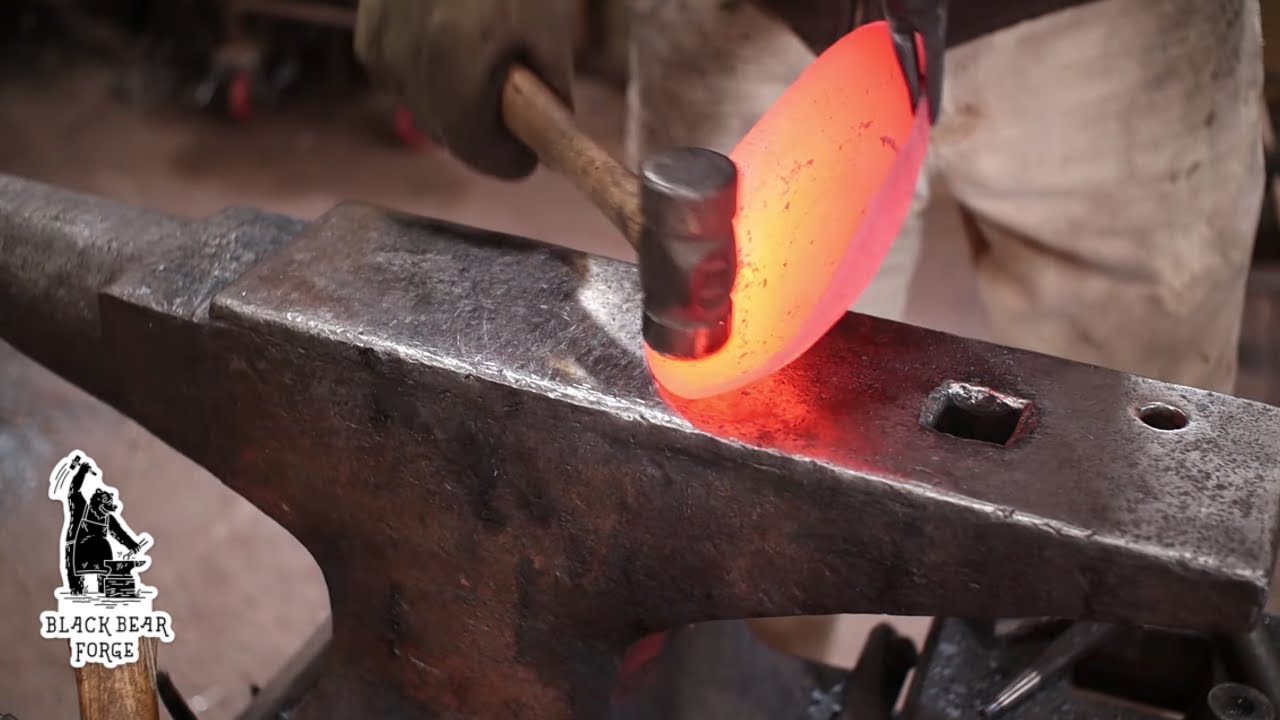 Forged iron skillet - blacksmithing