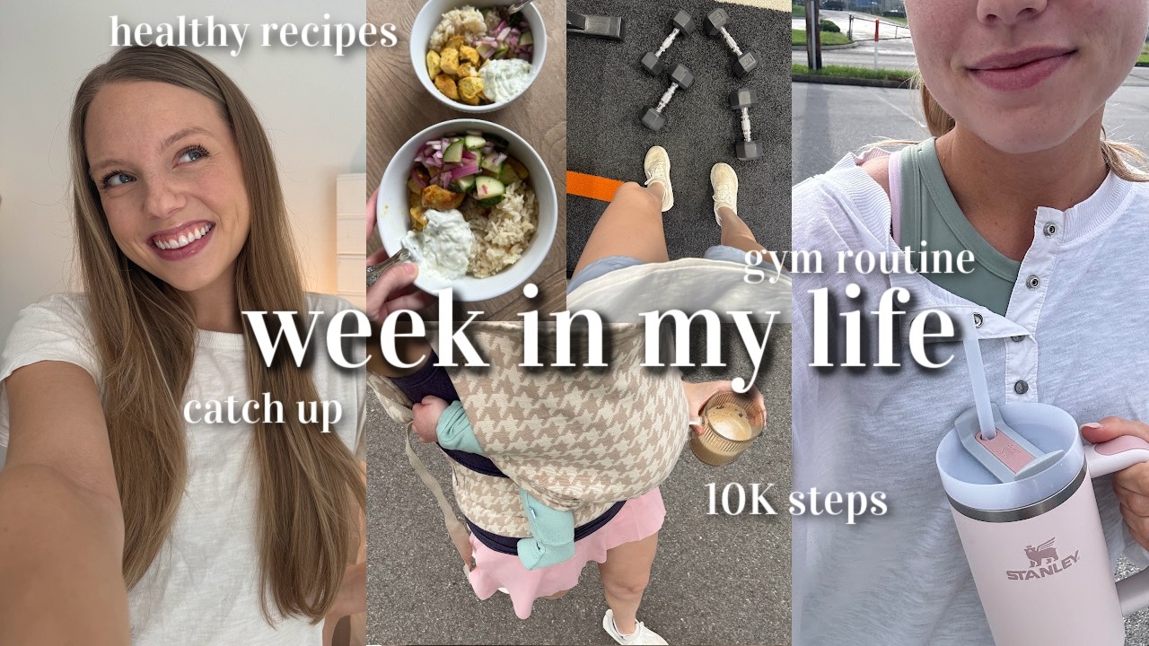 HEALTHY WEEK IN MY LIFE! 10K steps, gym routine postpartum, healthy meals, and how I'm really doing!
