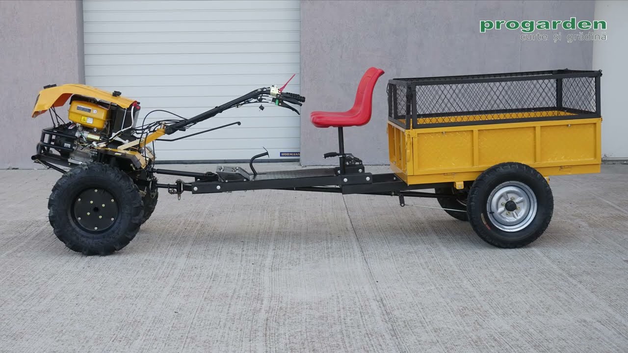 Noul ProGarden Campo1853 cu doua prize de putere si remorca cu tractiune