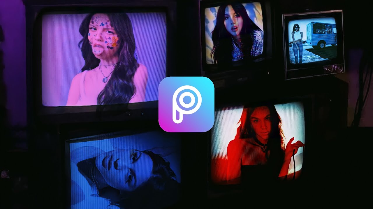 Cómo EDITAR fotos en PICSART - TV ANTIGUA (aesthetic) | PIXEEL