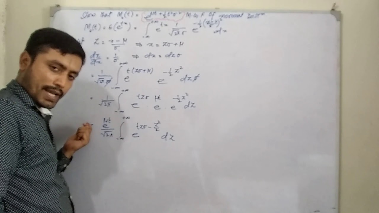 moment generating function of normal distribution