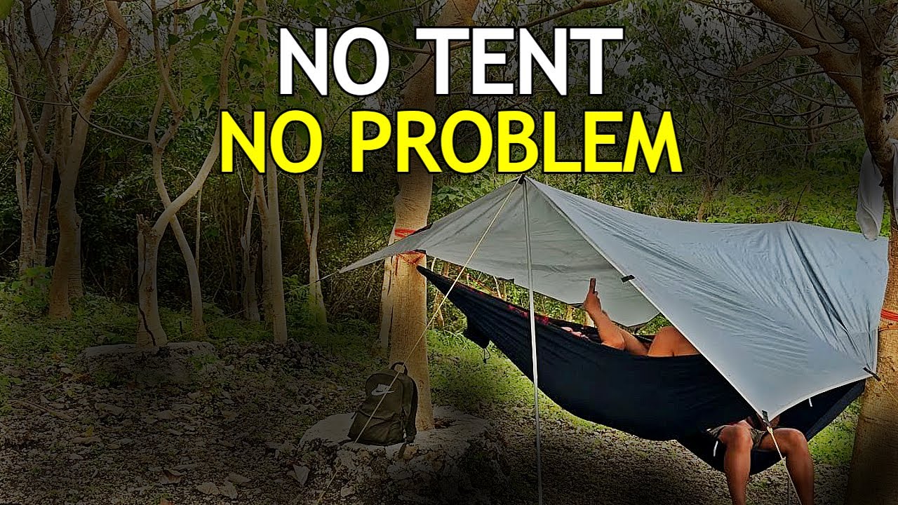 ASMR Hammock Camping at the Top of the Mountain | Epic Sunset View with Relaxing Camping Spot