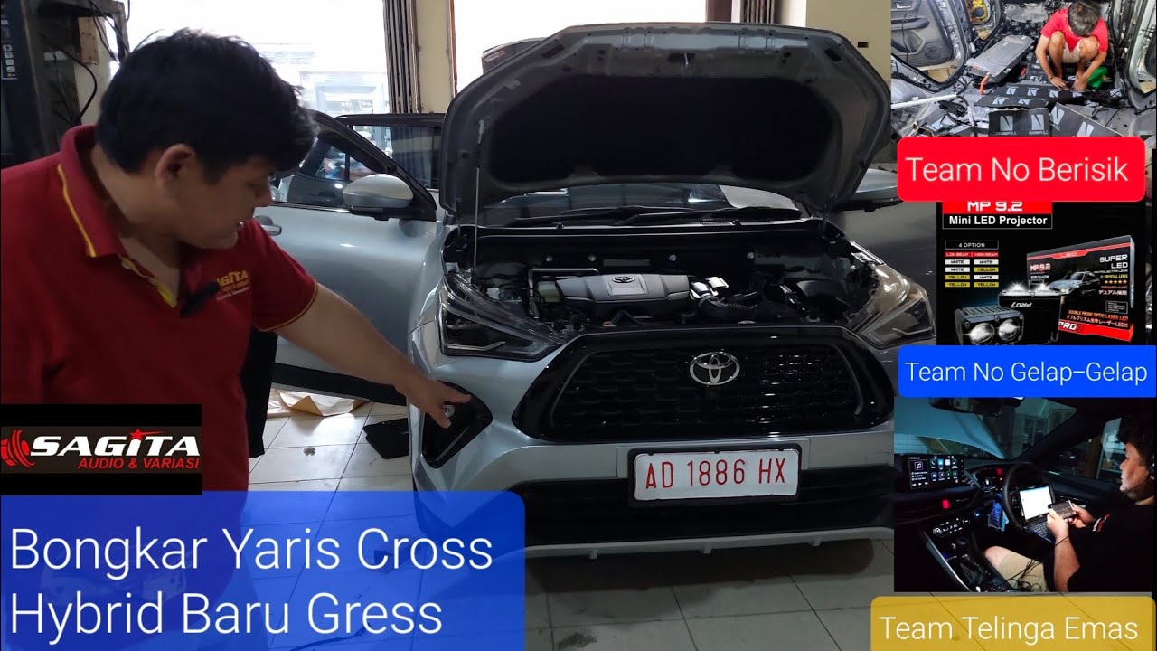 Bongkar Yaris Cross Hybrid Masih Baru Gress || Team No Berisik + No Gelap-Gelap + Telinga Emas