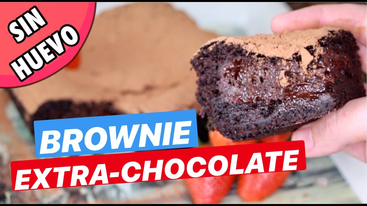 ❤️ ❤️  BROWNIE Sin Huevo 💥RELLENO de CHOCOLATE 💥  Brauni de chocolate [Postres sin huevo]