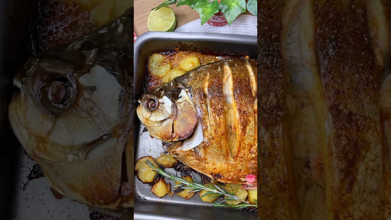 PEIXE ASSADO SUPER SUCULENTO! 🐠 #peixeassado