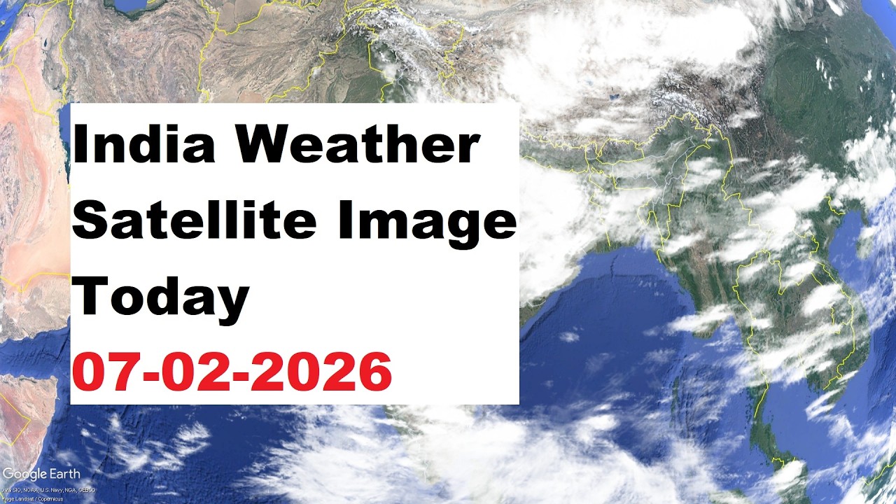 India Weather Satellite Image Today 07-02-2026 | India Weather #mausamsamachar #imd