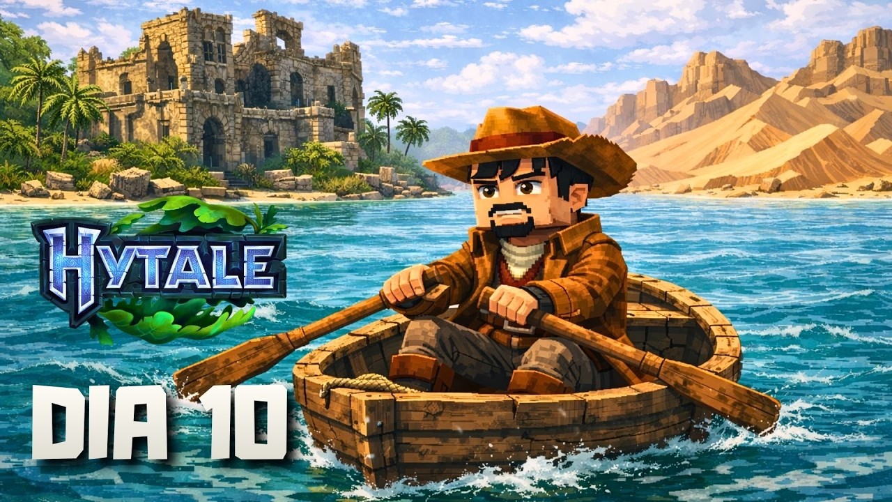 DIA 10 - Encontrando um BARCO e um FORTE ABANDONADO! Nova Base?! | #Hytale [Mods] Update 3