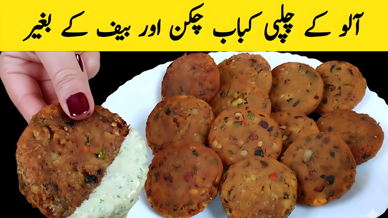 Chapli Kabab Recipe | Aloo Ke Chapli Kabab Banane Ka Aasan Tarika | Ramzan Special Veg Kabab Recipe