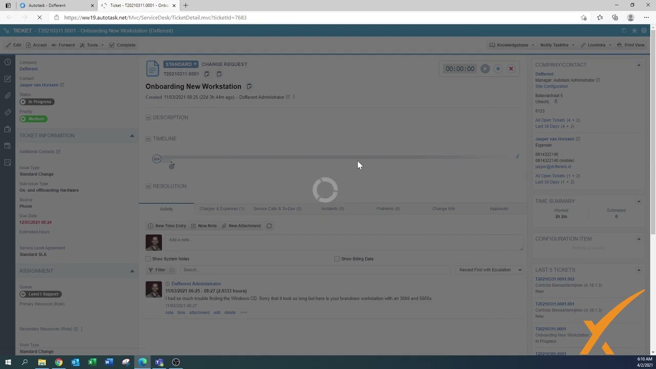Внутреннее время в Autotask &mdash; Курс обучения Autotask 2.04