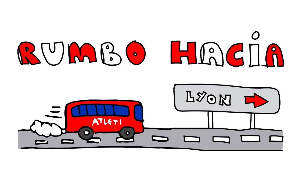 ¡Rumbo hacia Lyon! 🚌🙌🇦🇹 Y volver a ganar una Europa League con Dibujos y Letra | Frente Atlético