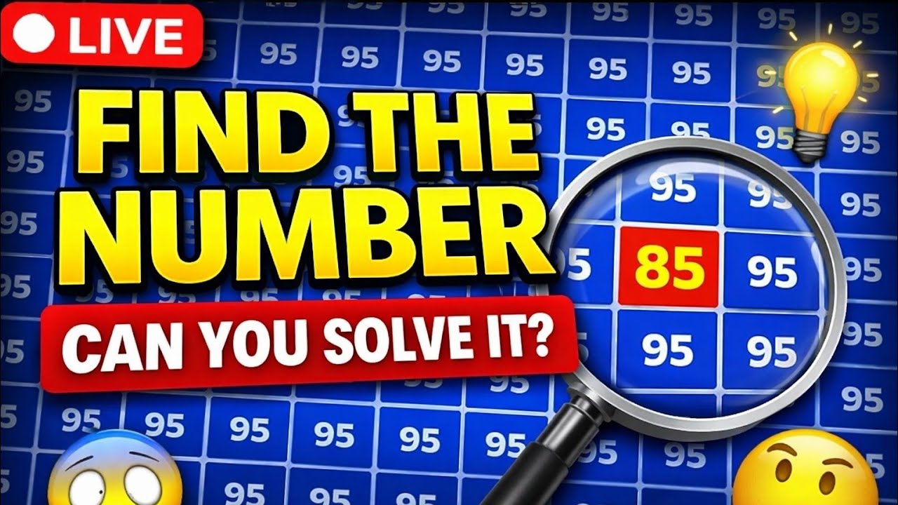 Find the Number 🔢 | Live Brain Puzzle 20