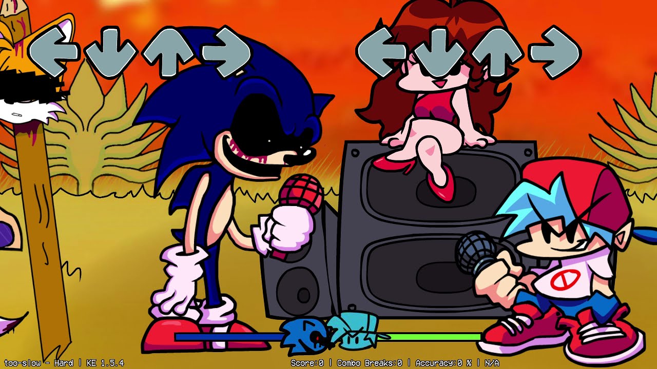 FNF Sonic.exe V1 - Too Slow (4k)