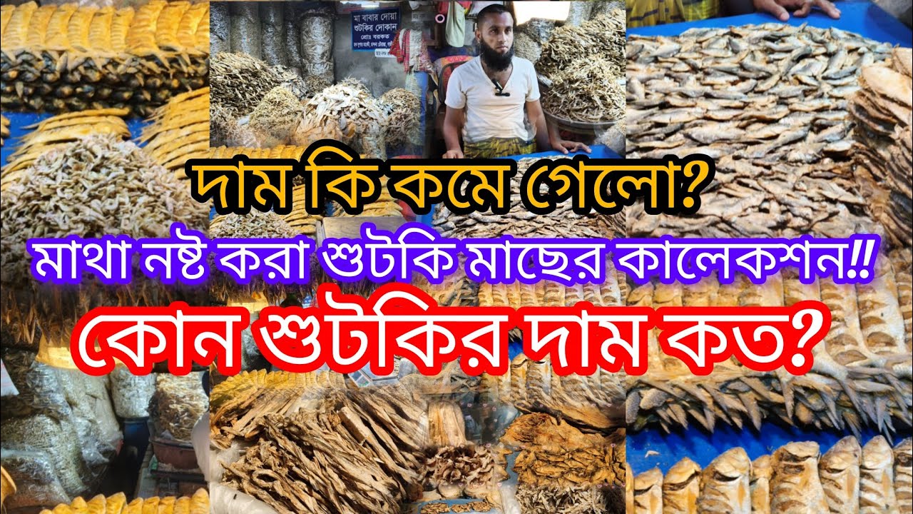 অবাক করা শুটকি মাছের দাম! বাজারে কি সত্যিই কমেছে? শুটকি মাছের বিশাল বাজার। ‎⁨@Pricepointbd-r9f