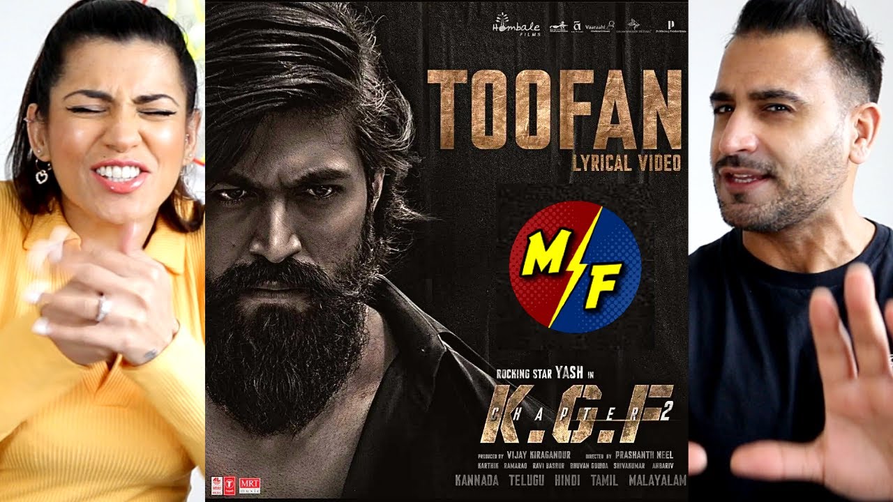 TOOFAN Lyrical (Hindi) | KGF Chapter 2 | Rocking Star Yash | Prashanth Neel | KGF 2 REACTION!!