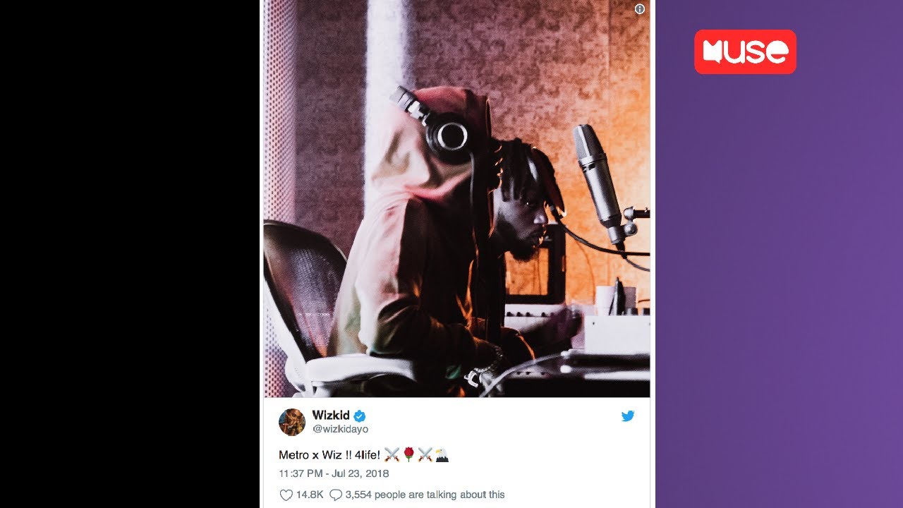 Wizkid records with American producer Metro Boomin.