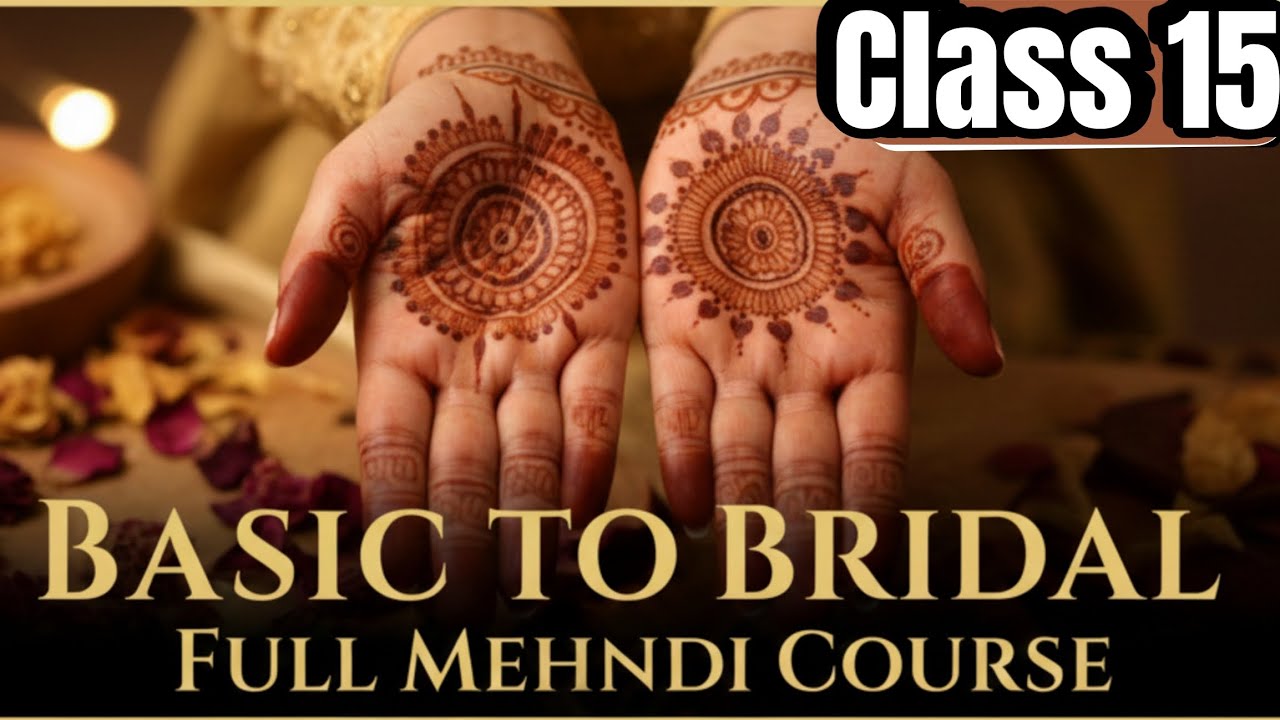 Basic To Bridal Full Mehndi Course 🌿 || Class 15 - Basic Peacock Designs For Beginners  || 