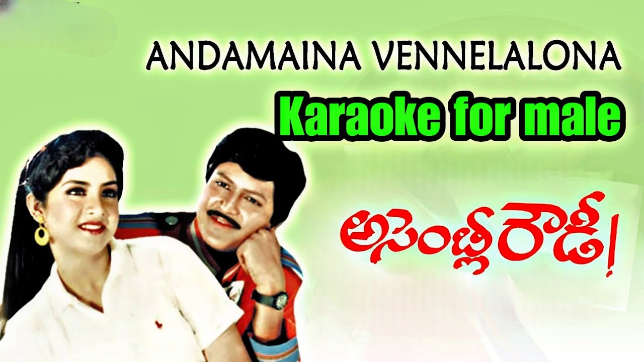 Andhamaina vennelalona karaoke for male l assembly rowdy l #andamainavennelalonakaraoke