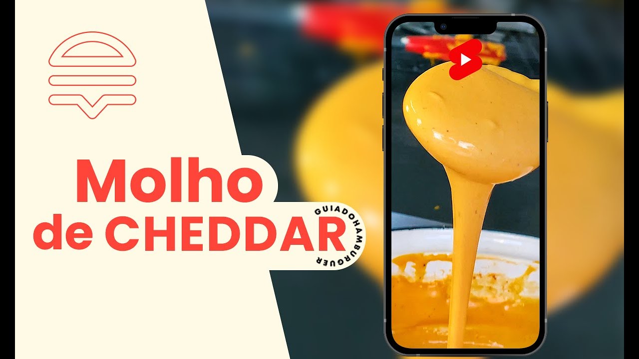 😋 MOLHO DE CHEDDAR 🧀 | #shorts #fyp #guiadohamburguer #americancheese #molhodecheddar #receita