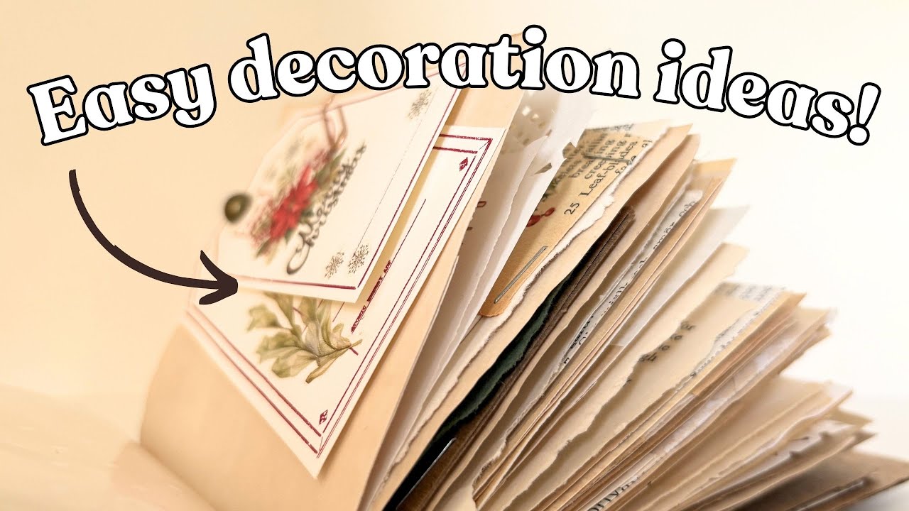 Make a Christmas junk journal with me 🎄🌟 10 ideas for pages, pockets & tags!