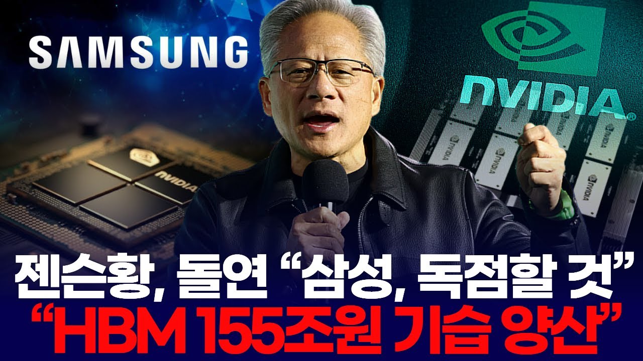 젠슨황, 돌연 “삼성전자, 독점할 것”…  “HBM 155조원 기습 양산”
