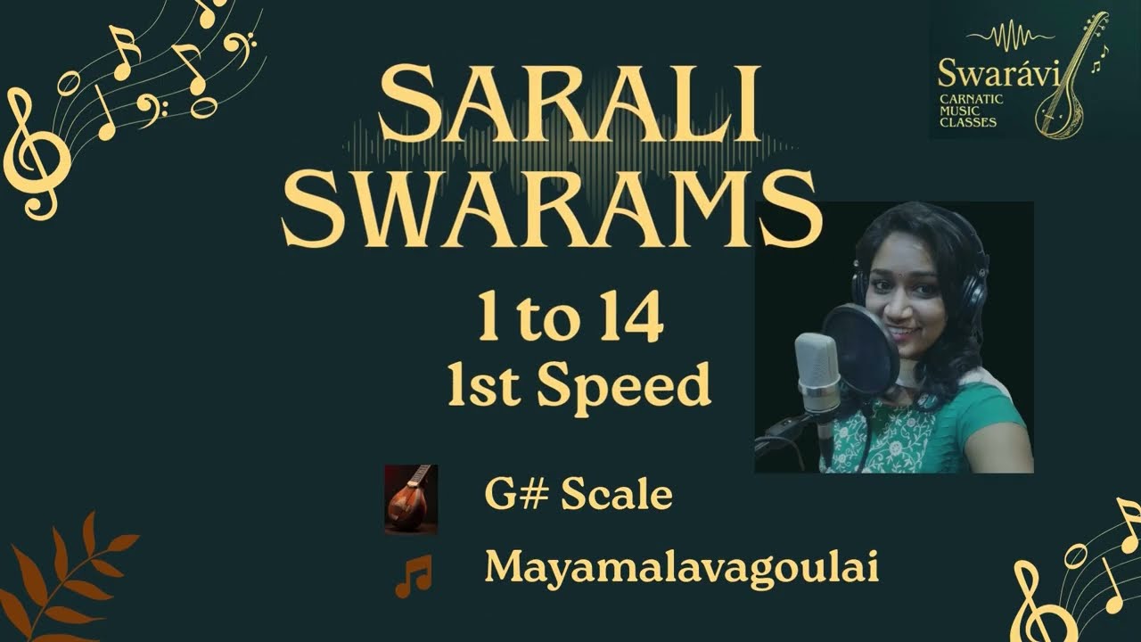 Sarali Varisai Exercises | 1-14 | 1st Speed | Swaravi Music Classes | #CarnaticMusicClasses