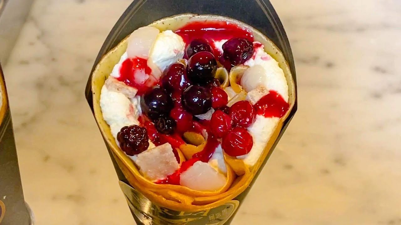 japanese street food - creamy crepes compilation  クレープ