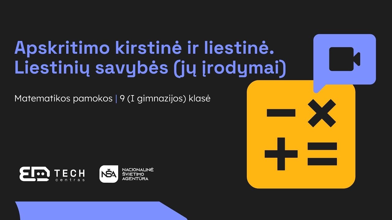 Apskritimo kirstinė ir liestinė. Liestinių savybės (jų įrodymai)