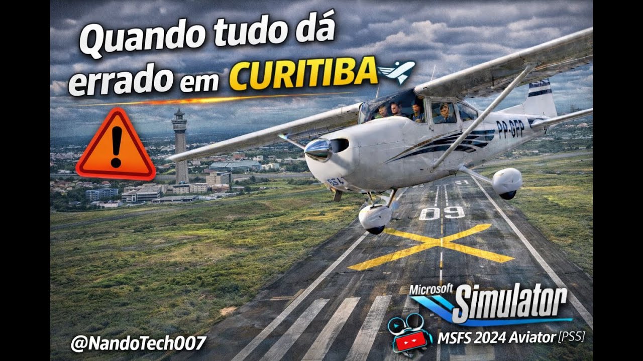 Bug, arremetida e missão abortada em Curitiba ⚠️ | MSFS 2024 Aviator [PS5]
