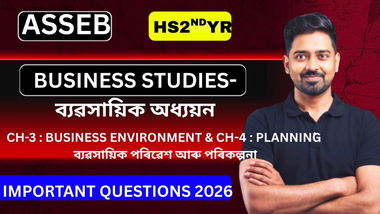 ASSEB Class 12 Business Studies Important Questions 2025-26 | HS 2nd Year | Assam Board Part 2