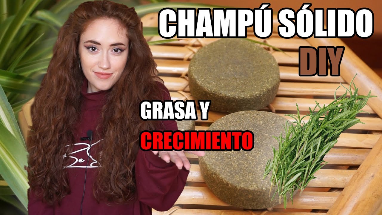 CHAMPÚ SÓLIDO CABELLO GRASO Y CRECIMIENTO 🌱| ROMERO, ARCILLA GHASSOUL, MORINGA | FÁCIL | DIY VEGANO